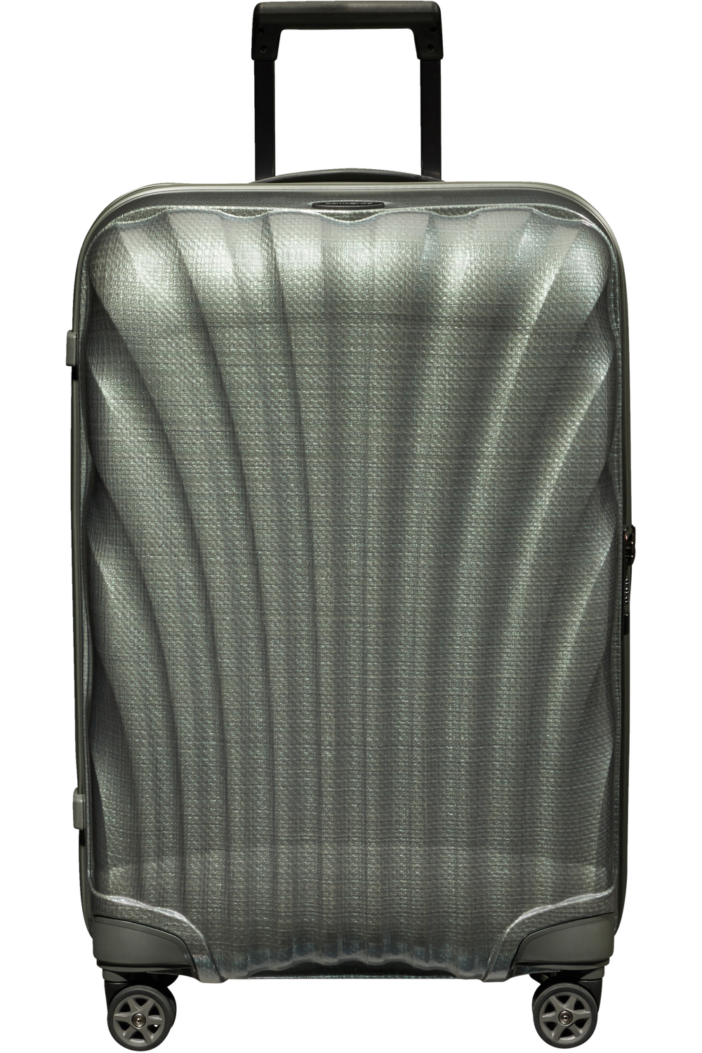 Koffert | Curv materiale | Medium | Metalic Grønn | 4 Hjul | 2,5 Kg | 10 Års Garanti | C-LITE SPINNE