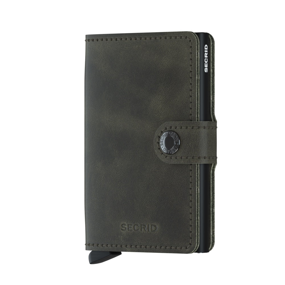 Kortholder Lommebok | Vintage Olive-Black | Pop-Up | Secrid Miniwallet