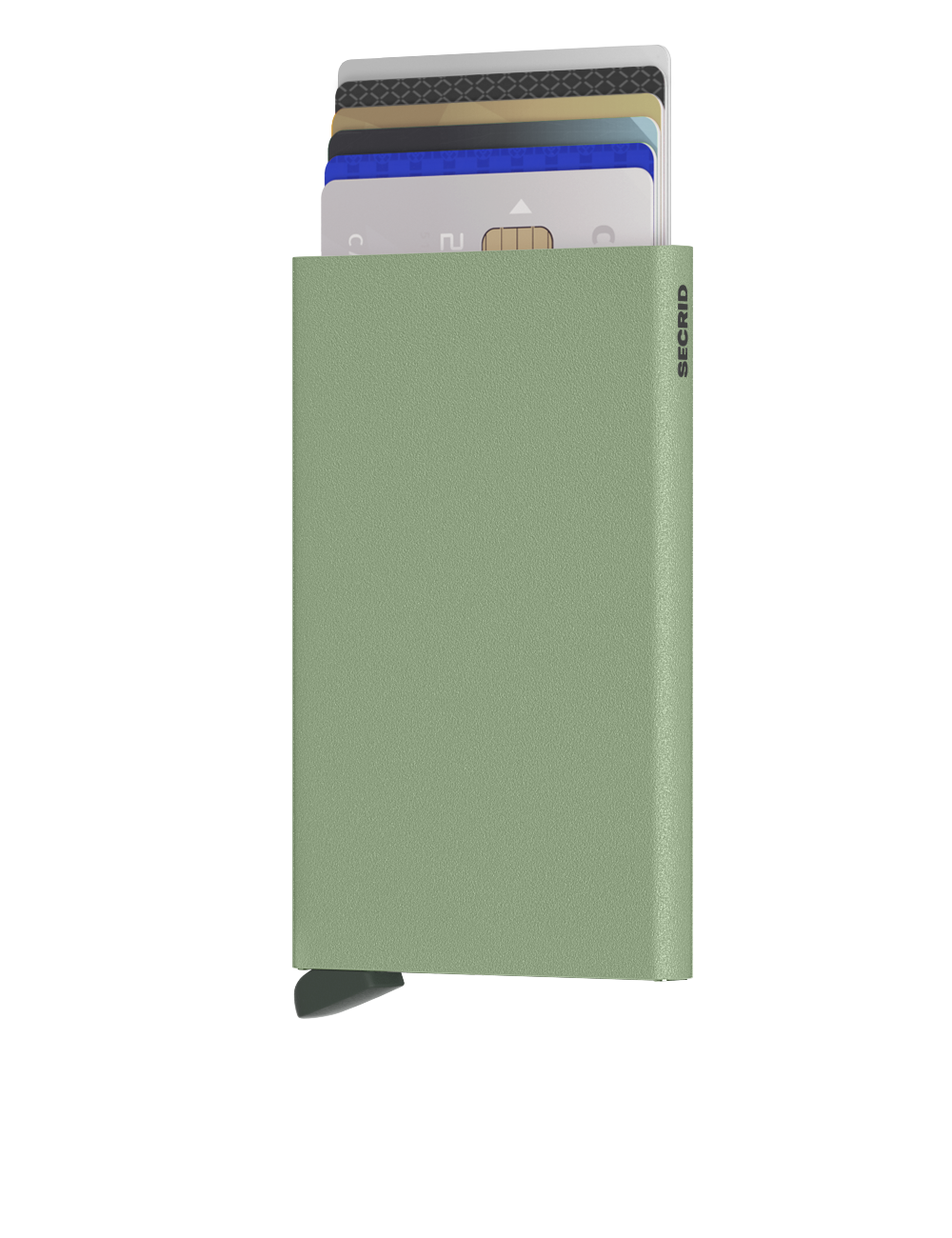 Kortholder  | metal | Grønn | Pop-Up | FRID-Sikker | Cardprotector