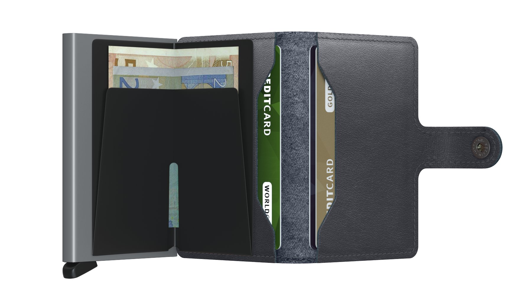 Kortholder | Lommebok | Grå | Pop-Up | Secrid Miniwallet
